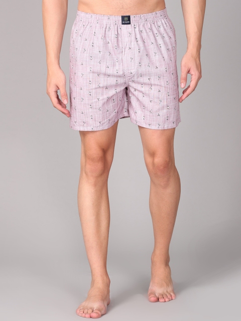 

IMYOUNG Men Peach Printed Boxers