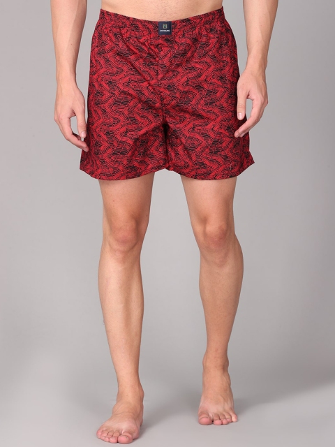 

IMYOUNG Men Red Printed Boxers DEAN-RD-M