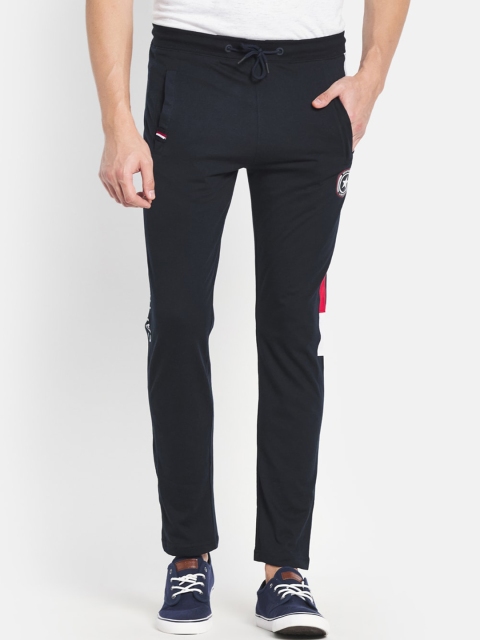 

Octave Men Navy Blue Superhero Printed Cotton Track Pants
