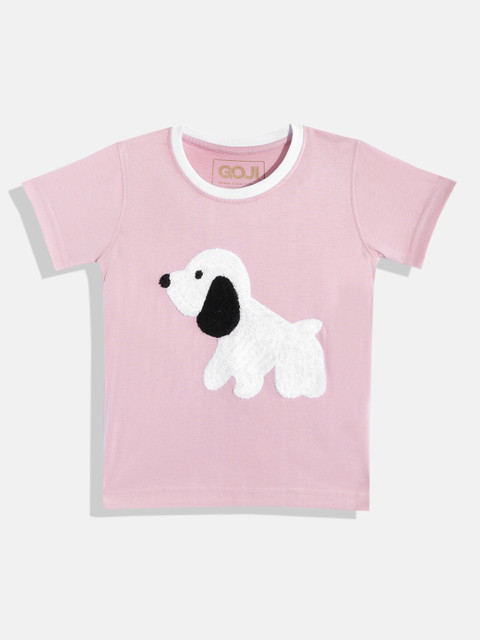 

GOJI Kids Pink & White Applique T-shirt