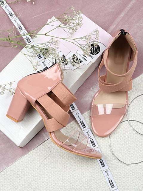 

THE WHITE POLE Pink Party Block Sandals