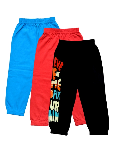 

T2F Boys Pack of 3 Printed Track Pants, Blue