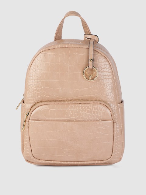

Allen Solly Women Dusty Pink Animal Textured Backpack