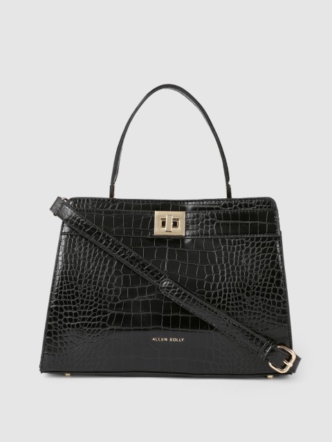 

Allen Solly Women Black Textured Handheld Bag