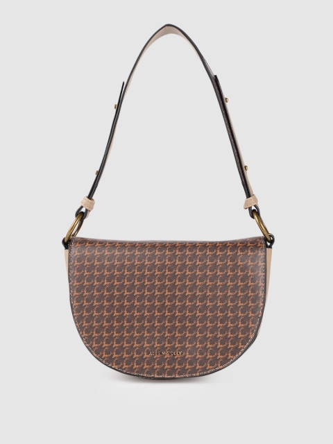 

Allen Solly Tan Brown Printed Structured Shoulder Bag