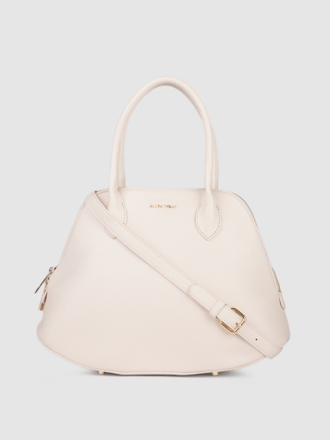 

Allen Solly Nude-Coloured Solid Structured Handheld Bag