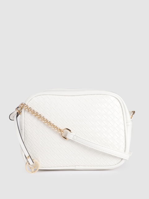

Allen Solly White Solid Structured Sling Bag