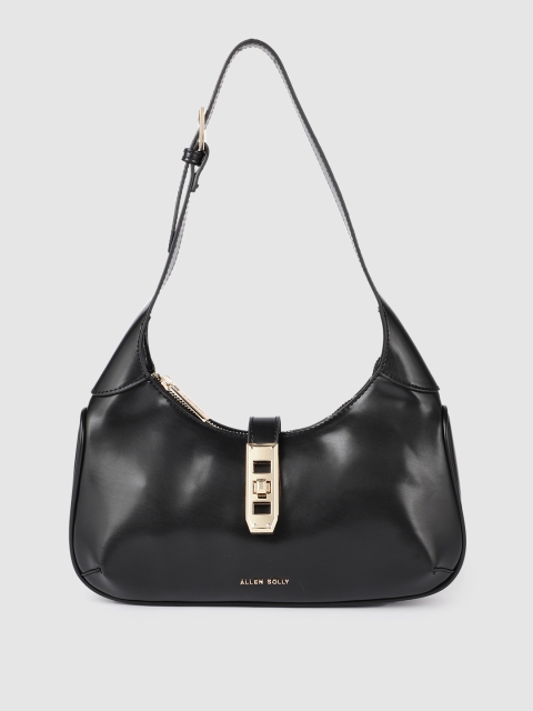 

Allen Solly Black PU Structured Shoulder Bag