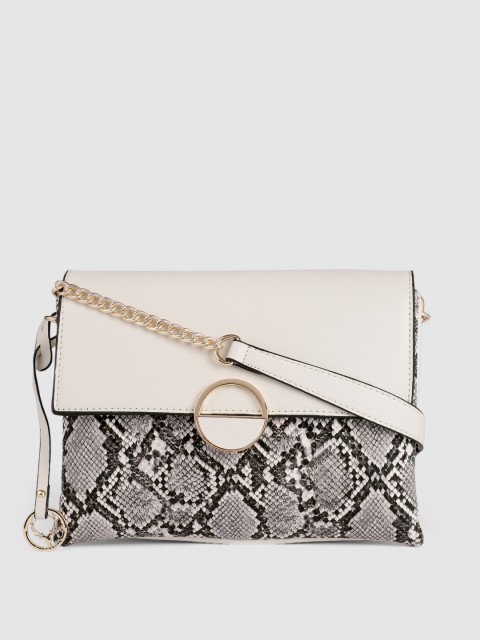 

Allen Solly Grey Textured Structured Sling Bag
