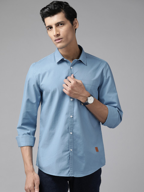 

Blackberrys Men Blue Slim Fit Casual Shirt