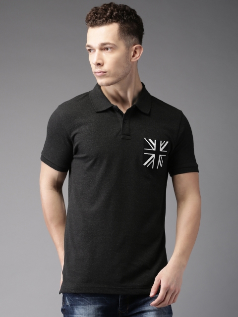 

Moda Rapido Men Charcoal Solid Polo T-shirt