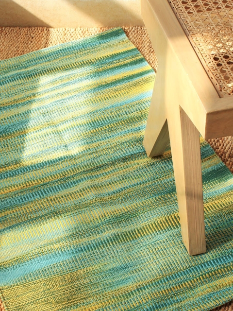 

House This Green Printed Treena Cotton Floor Rug
