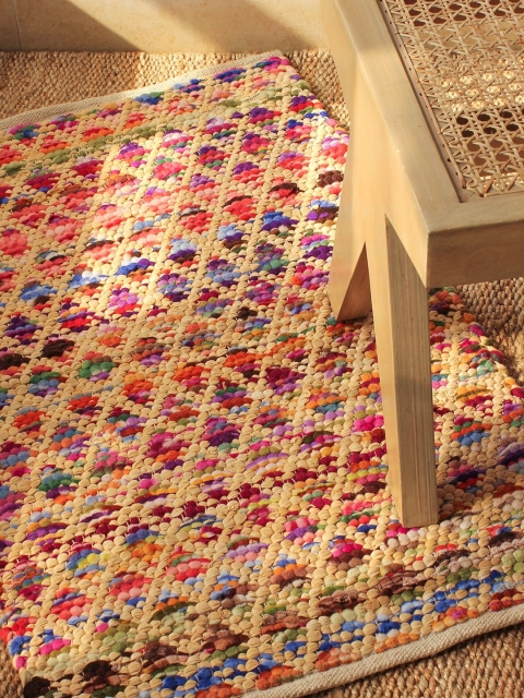 

House This Multicoloured Cotton Floor Rug, Multi