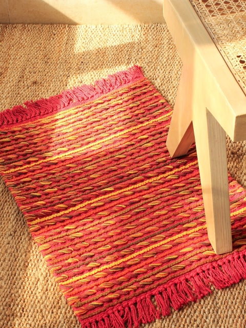 

House This Multicolour Cotton Floor Mat, Multi