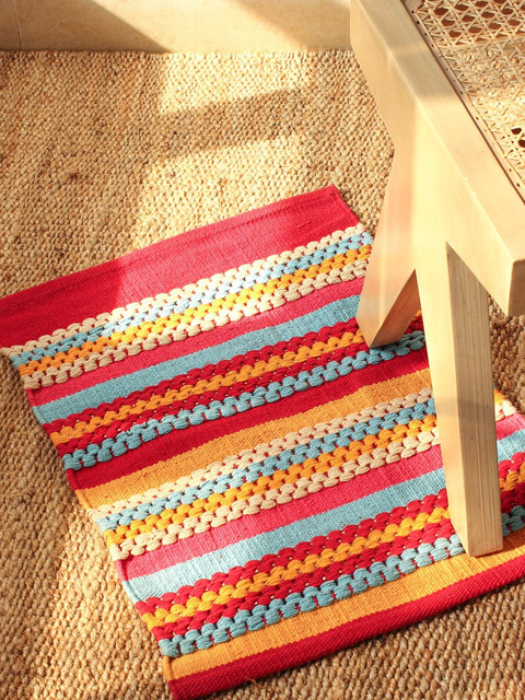 

House This Multicoloured Cotton Floor Rug, Multi