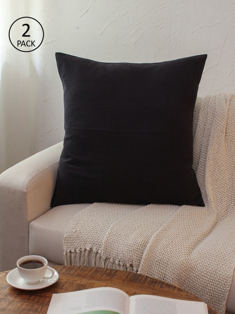 

House This Black Set of 2 Square Cushion Covers