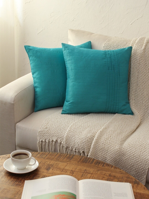 

House This Blue Set of 2 Square Cushion Covers