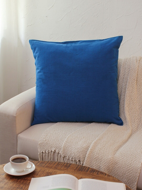 

House This Blue Set of 2 Square Pure Cotton Cushion Covers