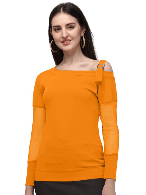 

Amrutam Fab Mustard Yellow Crepe Top