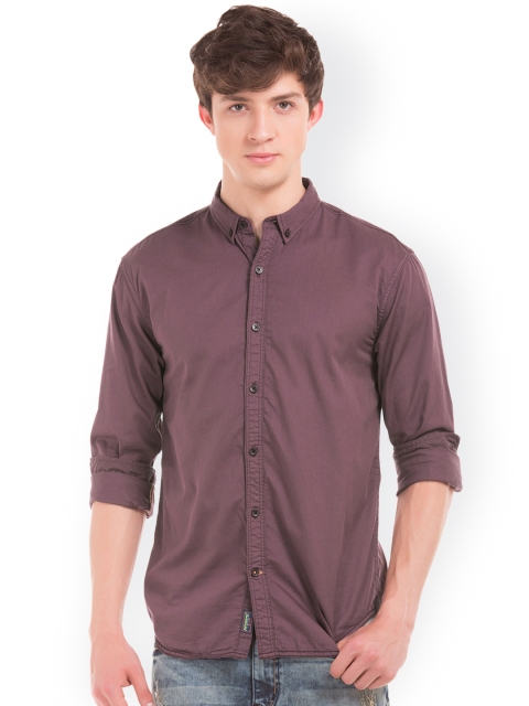 

Breakbounce Men Purple Slim Fit Solid Casual Shirt