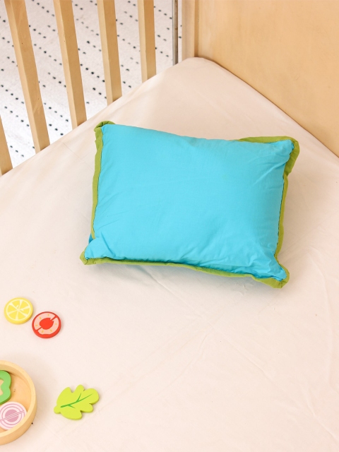 

House This Set Of 2 Blue & Green Solid Pillow Covers