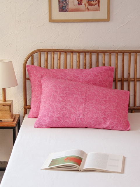 

House This Set Of 2 Pink Printed Pillow Covers