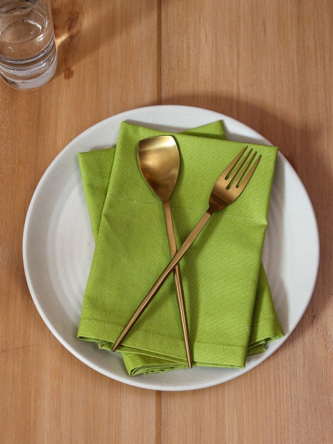 

House This Set of 2 Green Solid Table Napkins