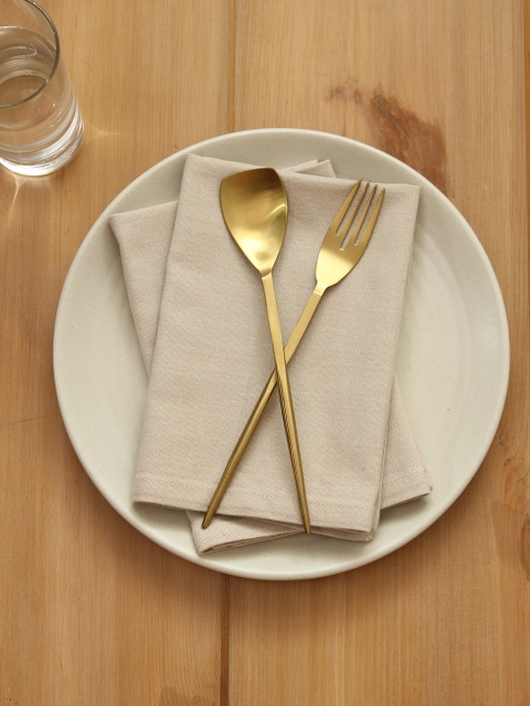 

House This Set of 2 Grey Solid Cotton Table Napkins