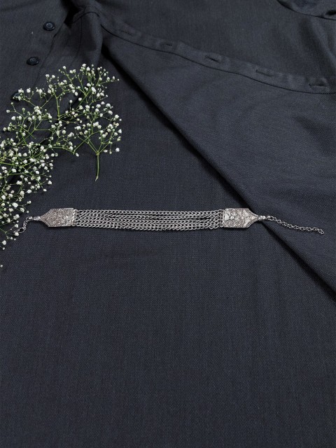 

creyons by mansi Silver-Plated Oxidised Necklace
