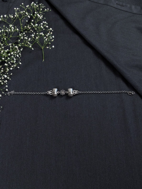 

creyons by mansi Silver-Toned Oxidised Trishul Choker Necklace