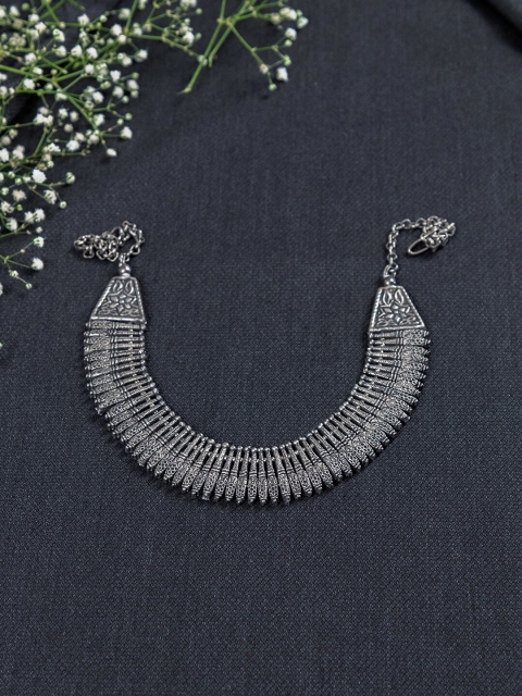 

creyons by mansi Silver-Plated Oxidised Choker Necklace