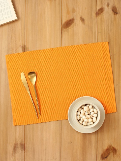 

House This Set of 2 Orange Cotton Table Placemats