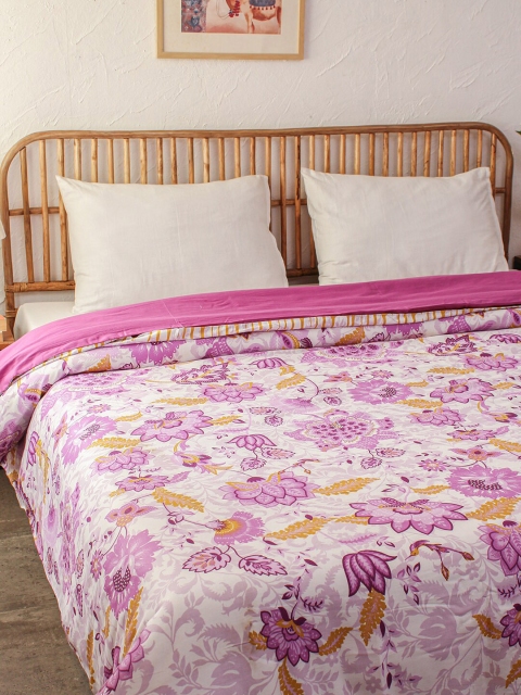 

House This Maroon Floral Printed 150 GSM Cotton Single Bed Comforter