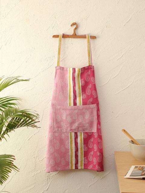 

House This Pink Printed Cotton Apron