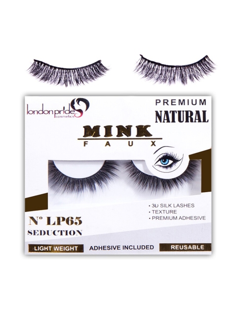 

london pride cosmetics Seduction Faux Mink Eyelashes - LP65, Black