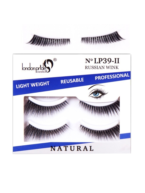 

london pride cosmetics Professional Twin Pair Eyelashes - Russian Wink - LP39-II, Black