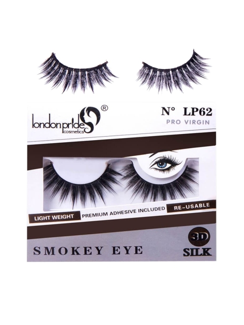 

london pride cosmetics Black 3D Silk Eyelashes