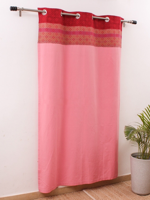 

House This Pink & Red Door Curtain