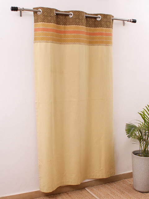 

House This Beige Cotton Door Curtain