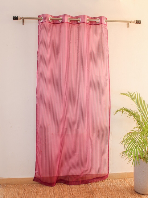 

House This Purple Striped Door Curtain