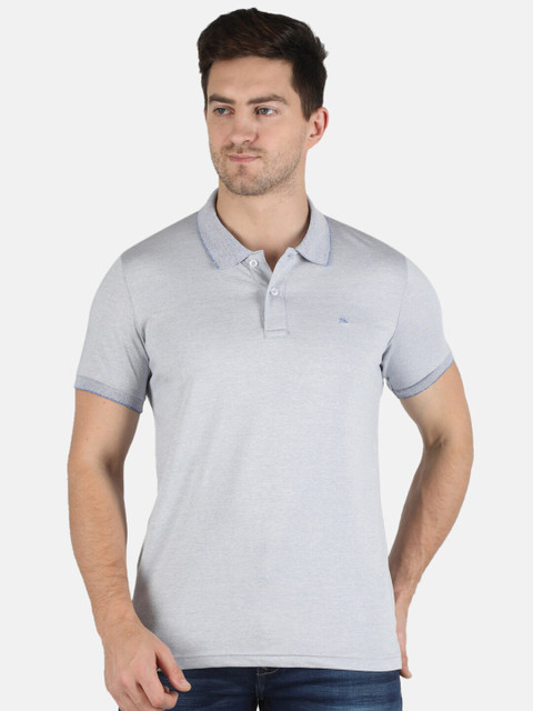 

Monte Carlo Men Blue Polo Collar T-shirt
