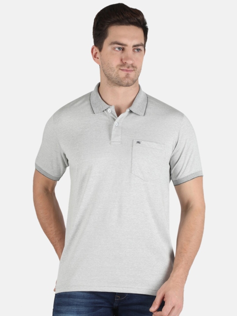 

Monte Carlo Men Grey Polo Collar T-shirt