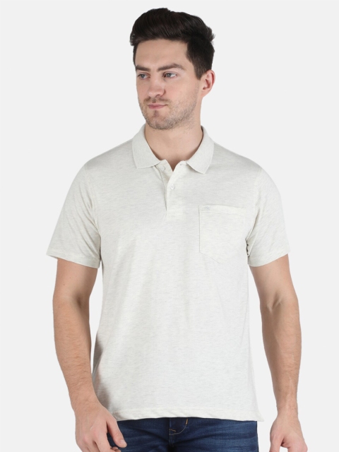 

Monte Carlo Men Off White Polo Collar T-shirt