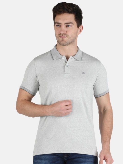 

Monte Carlo Men Grey Polo Collar T-shirt