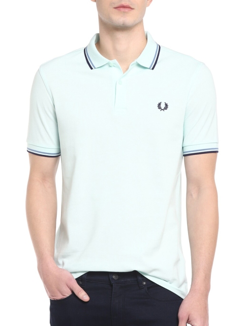 

Fred Perry Men Blue Polo Collar Applique T-shirt