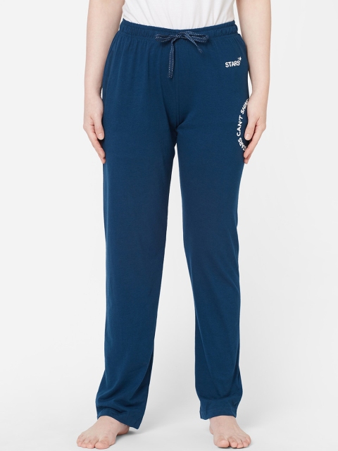 

Sweet Dreams Women Navy Blue Solid Cotton Lounge Pants