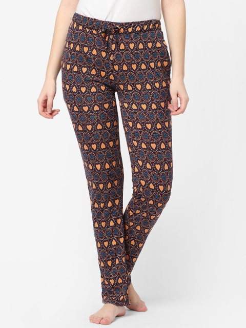 

Sweet Dreams Women Brown Cotton Printed Lounge Pants