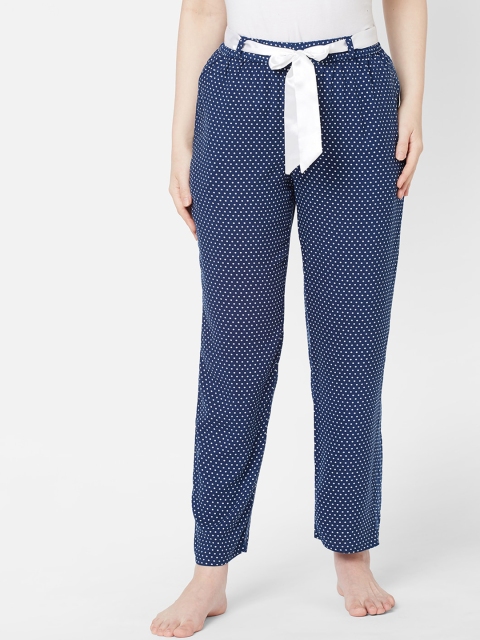 

Sweet Dreams Women Navy Blue & White Printed Lounge Pants