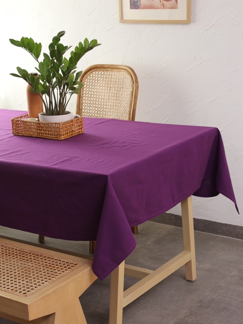 

House This Purple Solid Rectangular Table Cloth