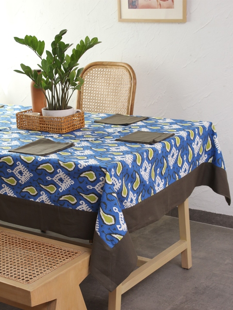 

House This Blue Printed 100% Cotton Table Cloth